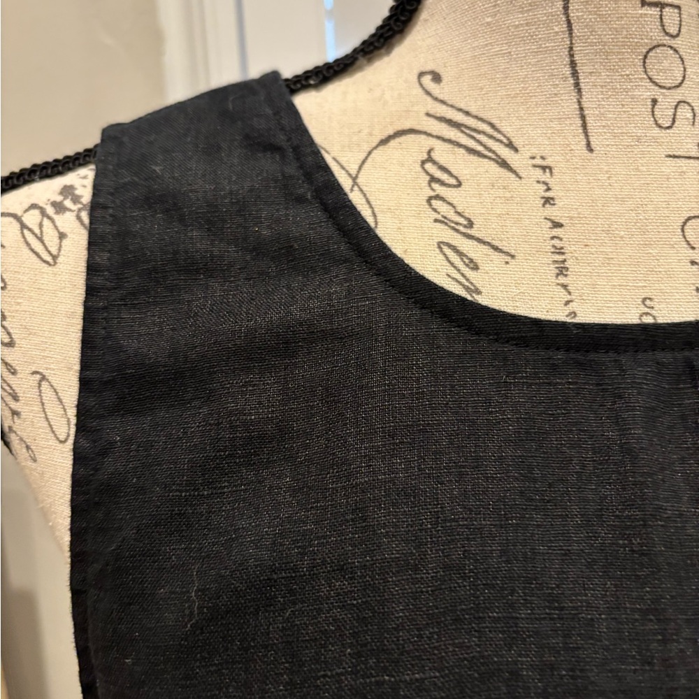 Madewell Black Linen Sleeveless Women's Top - Picture 8 of 8